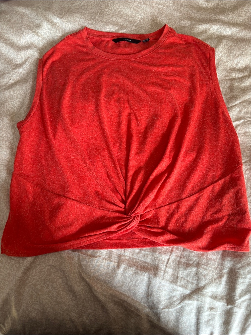 Vero Moda Red Twist-Front Sleeveless Tank